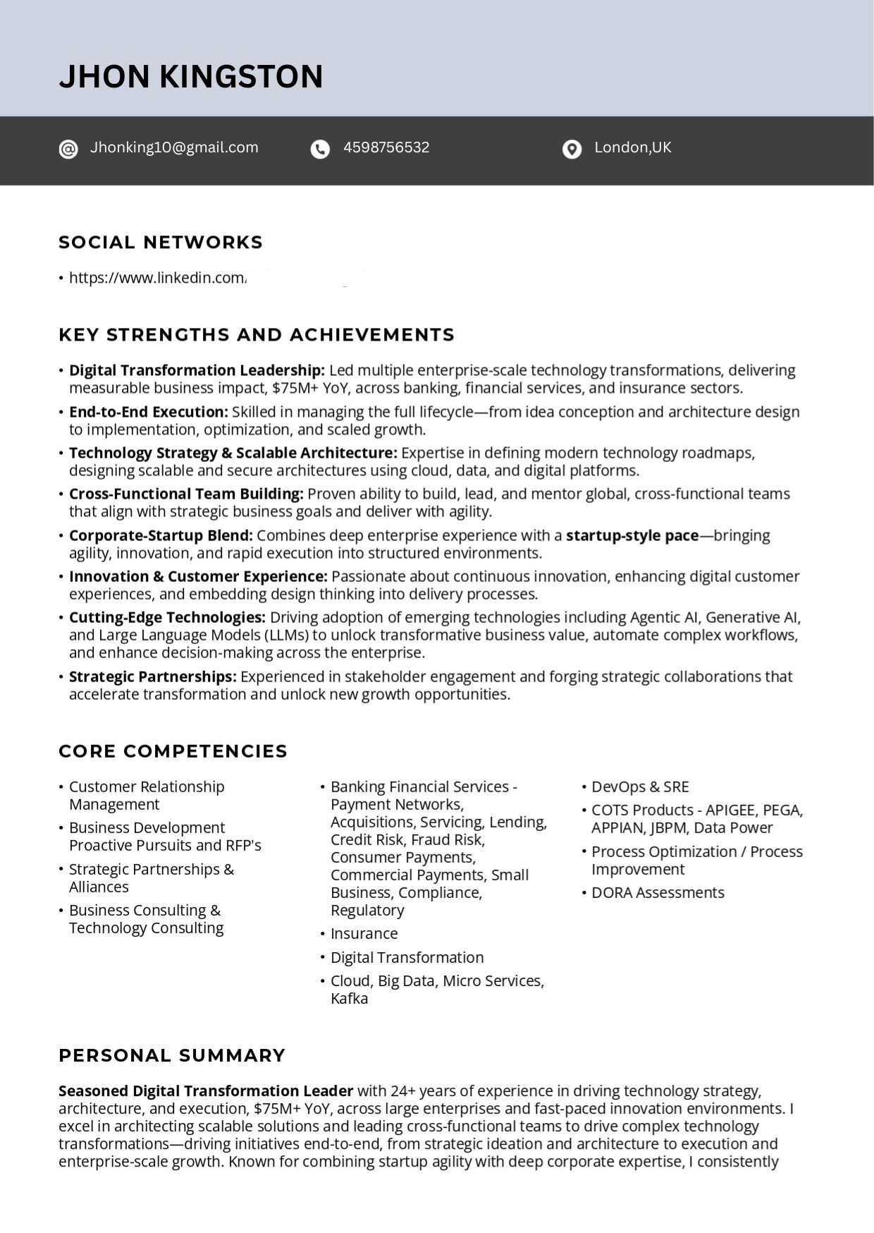 Modern Resume Template